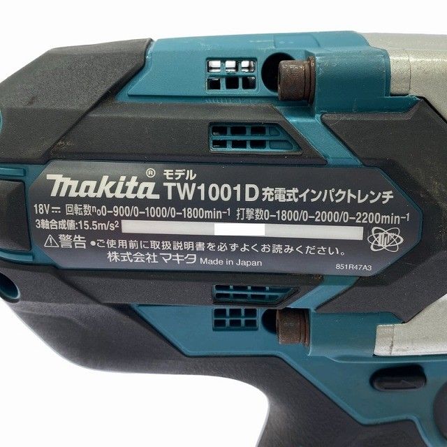 ☆比較的綺麗です☆makita マキタ 18V 充電式インパクトレンチ TW1001D 本体のみ 電動工具 締め付け ナット取付128993