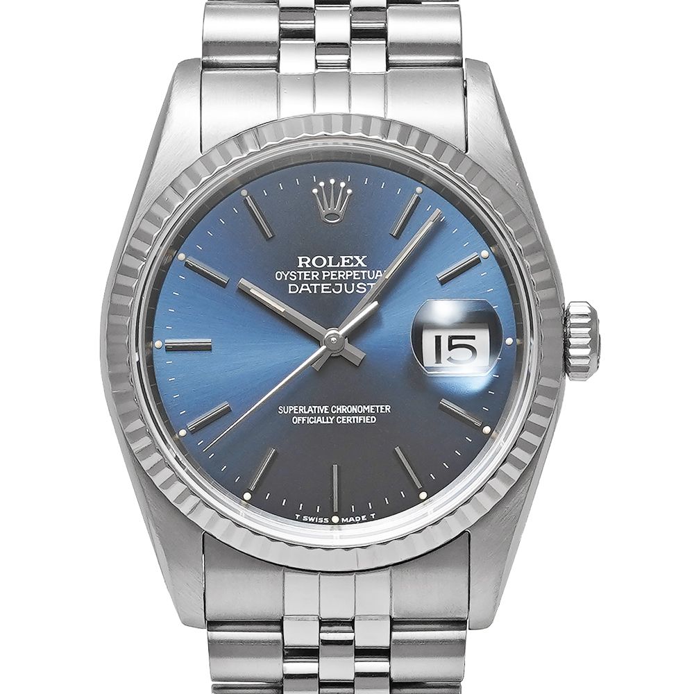 X番 箱・保証書付き ROLEX デイトジャスト Ref.16234 ブルー 中古品 メンズ 腕時計