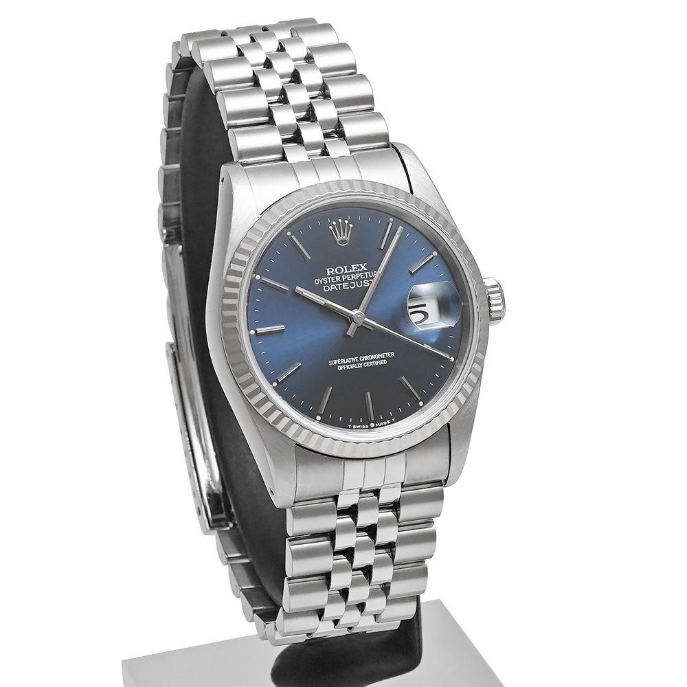 X番 箱・保証書付き ROLEX デイトジャスト Ref.16234 ブルー 中古品 メンズ 腕時計