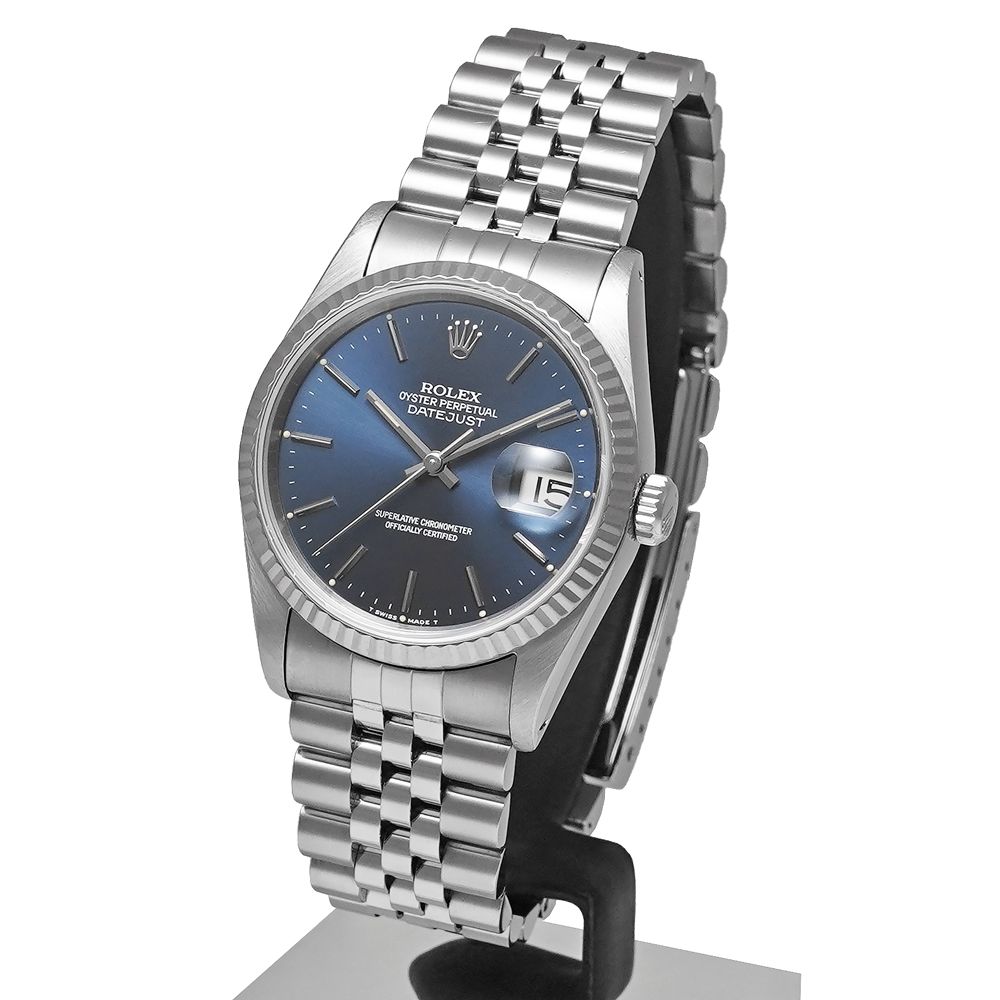 X番 箱・保証書付き ROLEX デイトジャスト Ref.16234 ブルー 中古品 メンズ 腕時計