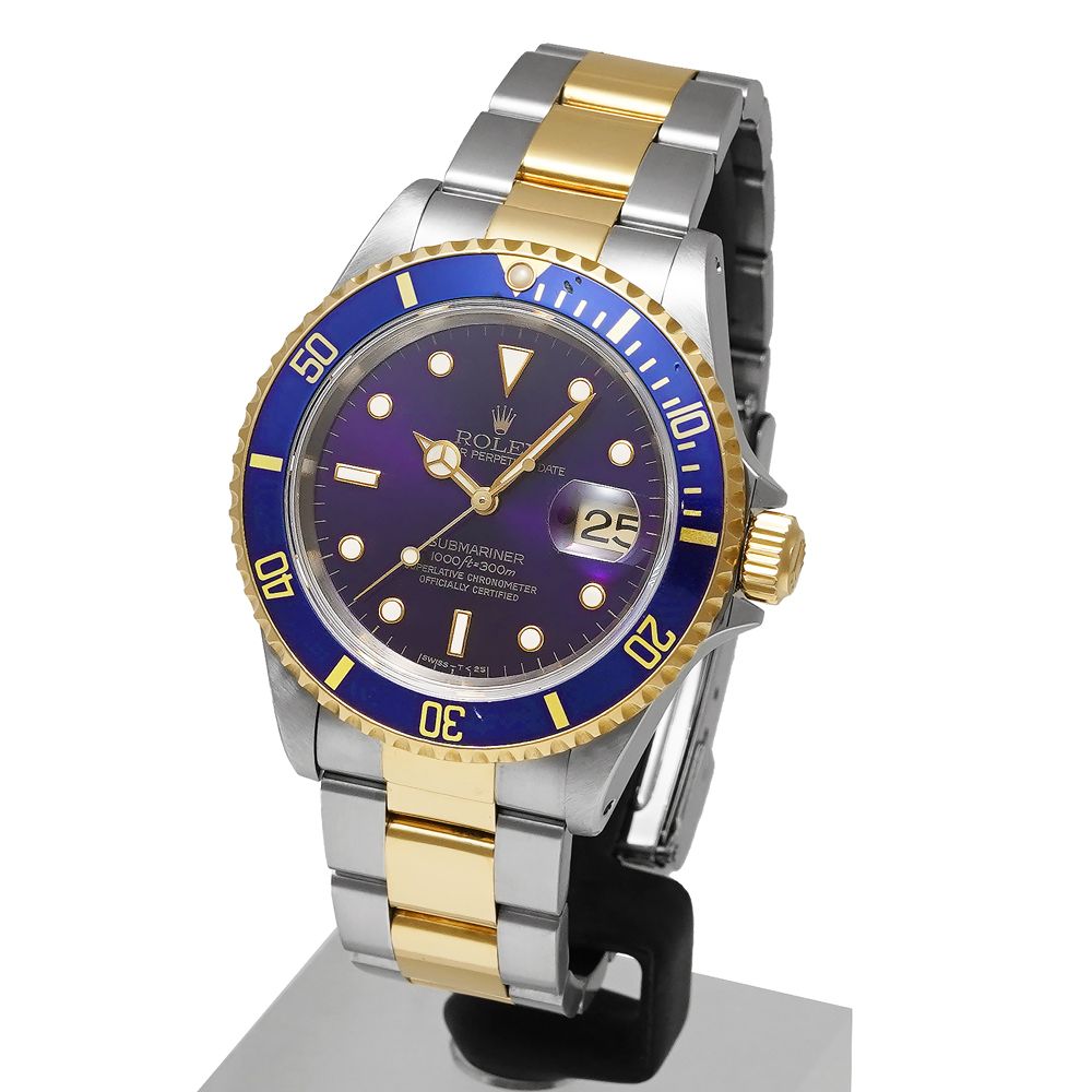 W番 ROLEX サブマリーナー デイト ヴァイオレット Ref.16613 中古品 メンズ 腕時計