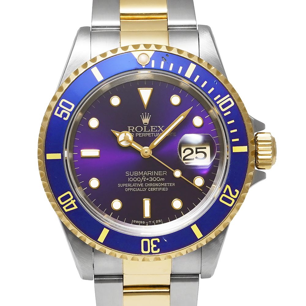 W番 ROLEX サブマリーナー デイト ヴァイオレット Ref.16613 中古品 メンズ 腕時計