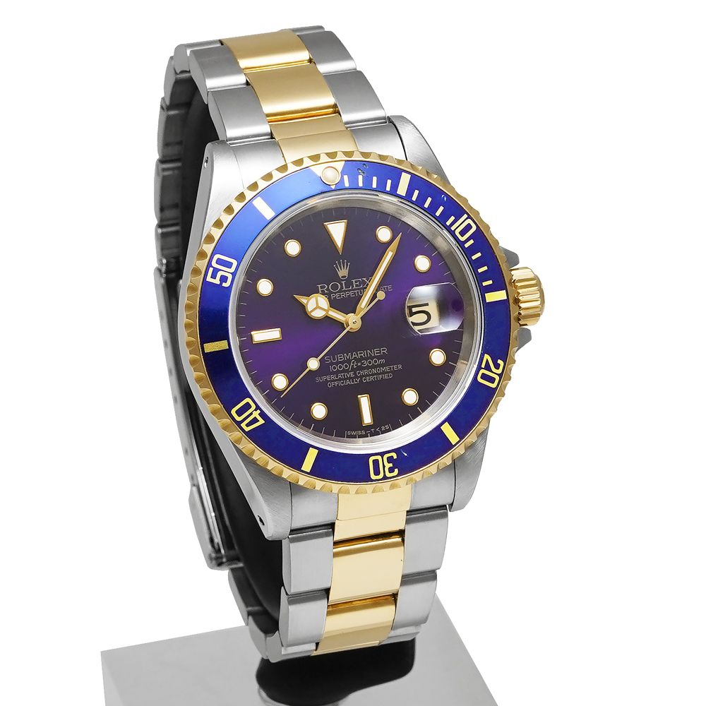 W番 ROLEX サブマリーナー デイト ヴァイオレット Ref.16613 中古品 メンズ 腕時計
