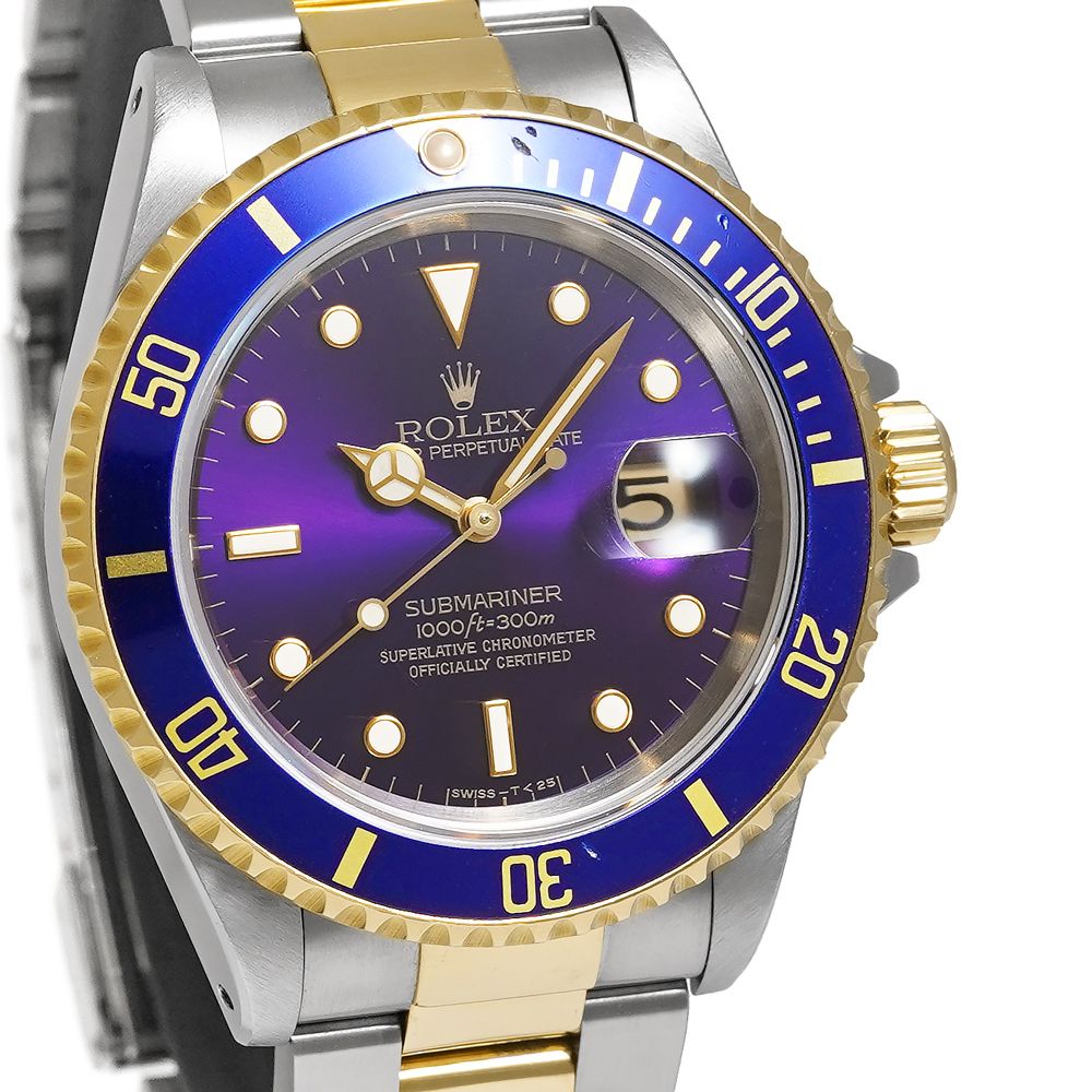 W番 ROLEX サブマリーナー デイト ヴァイオレット Ref.16613 中古品 メンズ 腕時計