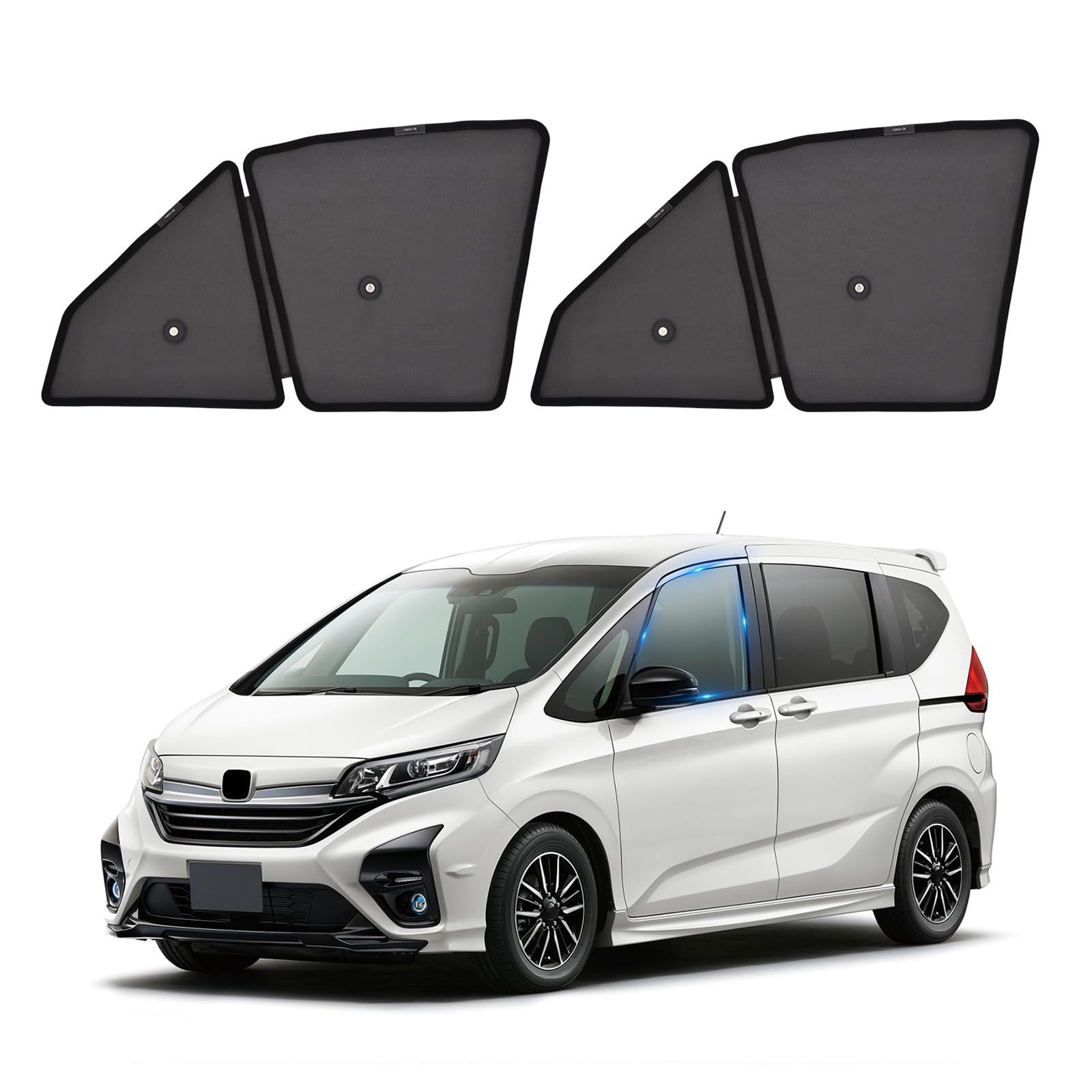ZATOOTO ホンダ フリード GB5/6/7/8型専用 メッシュカーテン マグネット式 車 カーテン 遮光 換気 車中泊 網戸 折り畳み式 サンシェード フロントサイド用 日除け UVカット メッシュサンシェード 虫よけ 車用アクセサリー 219532b9