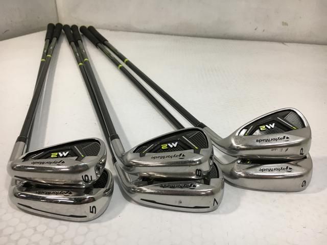 返品OK 【中古ゴルフクラブ】(6本セット)テーラーメイド M2 アイアン 2017 (USA仕様) TM-REAX75 5～9.P