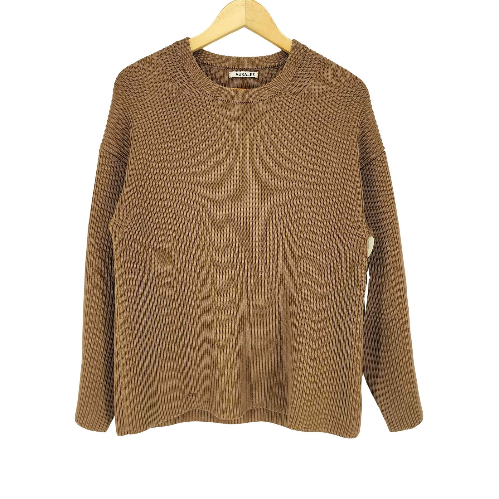 オーラリー AURALEE SUPER FINE WOOL RIB KNIT BIG P/O メンズ 3