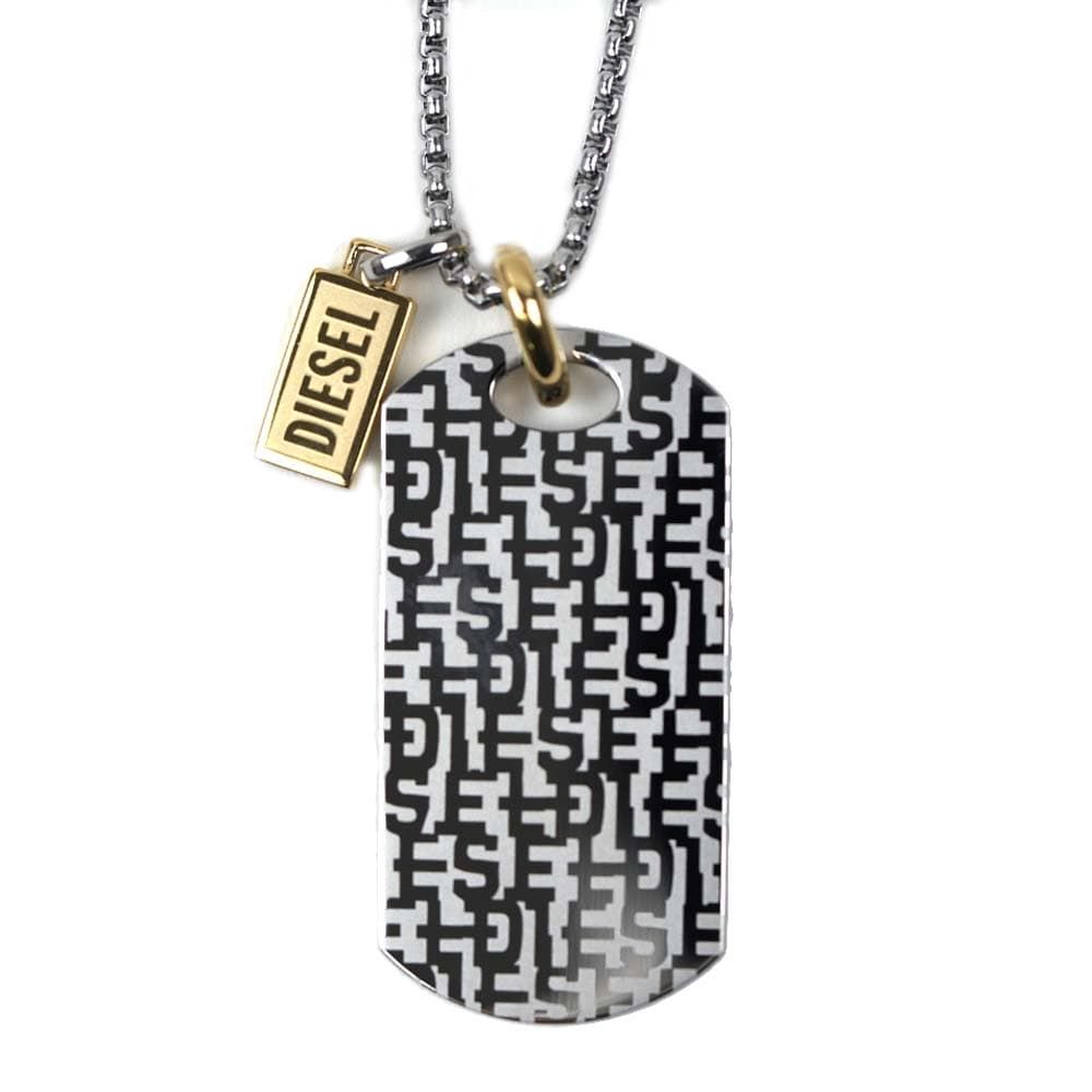 ディーゼル ネックレス ペンダント メンズ シルバー ゴールド ステンレススチール DIESEL DX1431931 ディーゼル ネックレス ペンダント メンズ シルバー ゴールド ステンレススチール DIESEL DX1431931