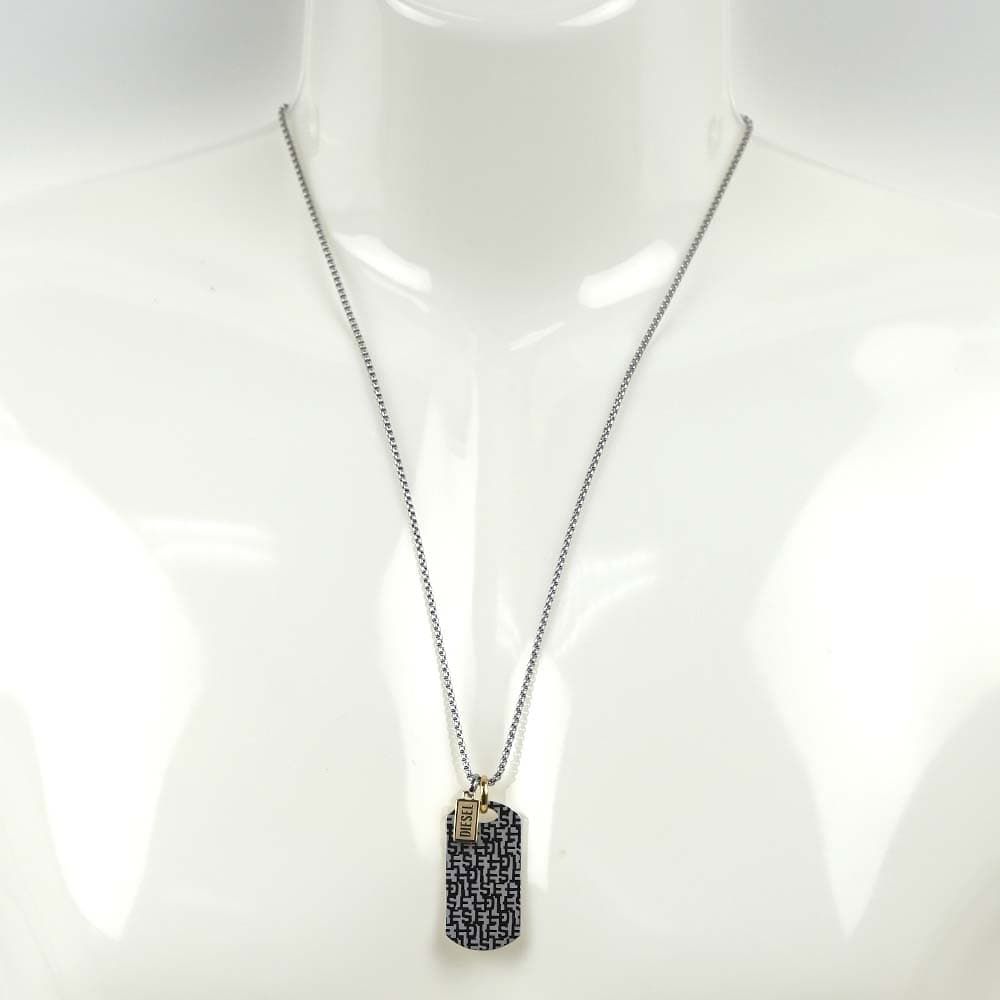 ディーゼル ネックレス ペンダント メンズ シルバー ゴールド ステンレススチール DIESEL DX1431931 ディーゼル ネックレス ペンダント メンズ シルバー ゴールド ステンレススチール DIESEL DX1431931