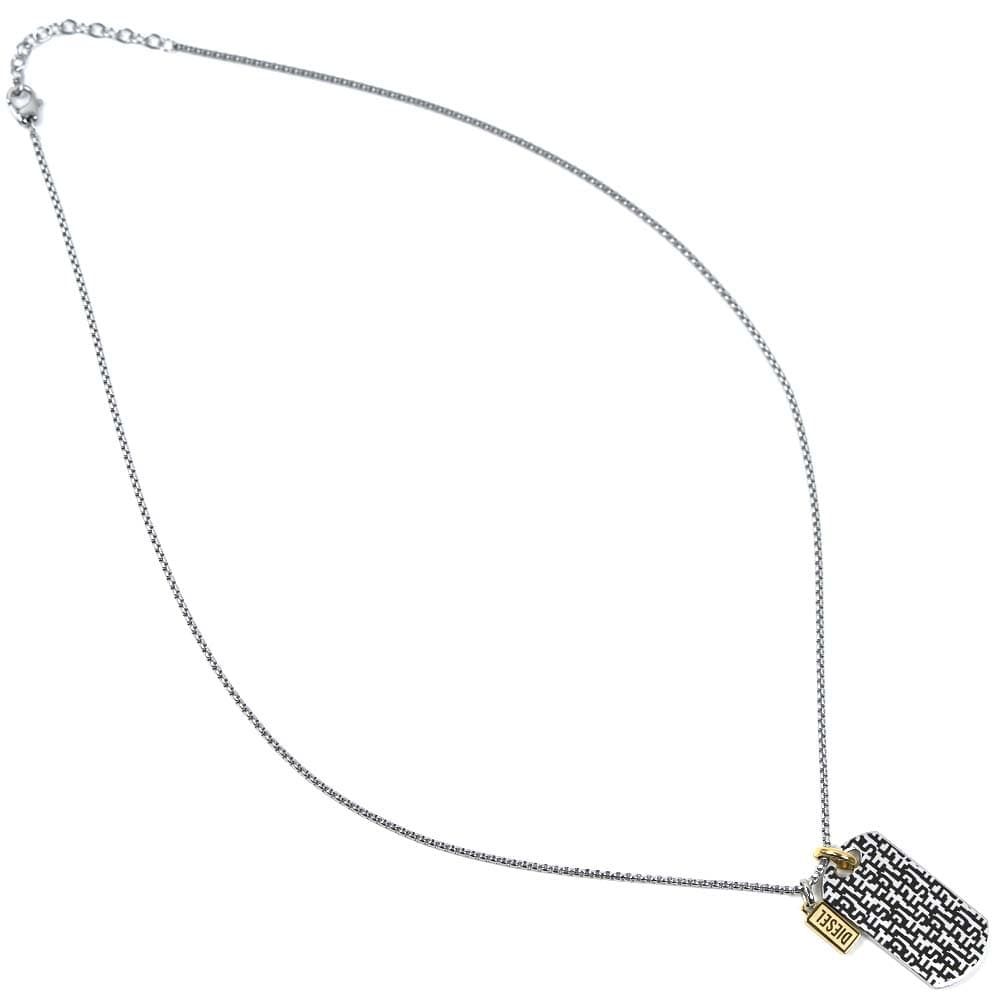 ディーゼル ネックレス ペンダント メンズ シルバー ゴールド ステンレススチール DIESEL DX1431931 ディーゼル ネックレス ペンダント メンズ シルバー ゴールド ステンレススチール DIESEL DX1431931