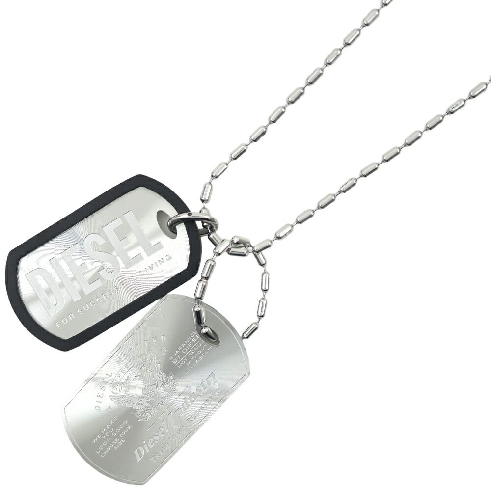 ディーゼル ネックレス ステンレス メンズ ペンダント アクセサリー チェーン ロゴ シルバー カラー DIESEL NECKLACE DX1553040