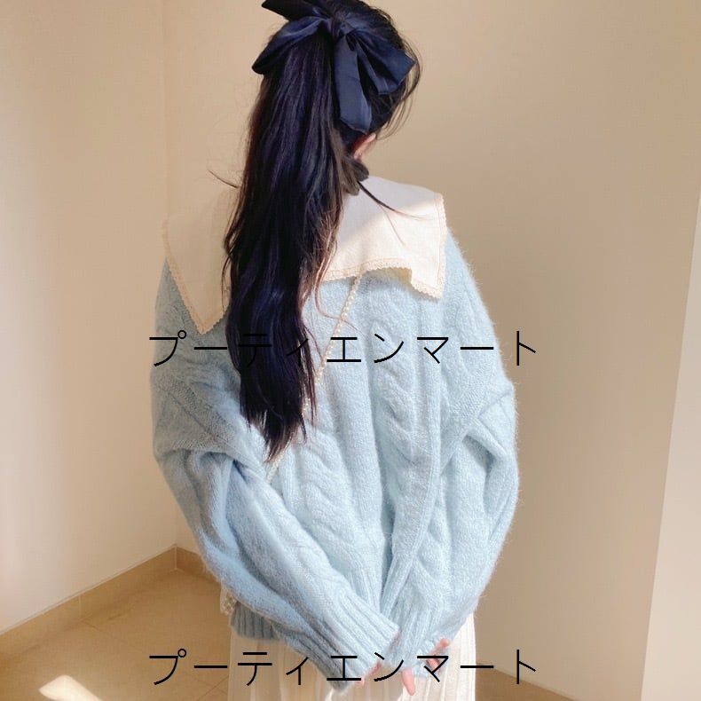 人気商品 ガーリー セーラーカラープリーツワンピースセットアップ 秋冬 春 レディース ワンピース ニットカーディガン セットアップ ボウタイリボン 可愛い カジュアル レトロ可愛い セーラー襟 カレッジスタイル