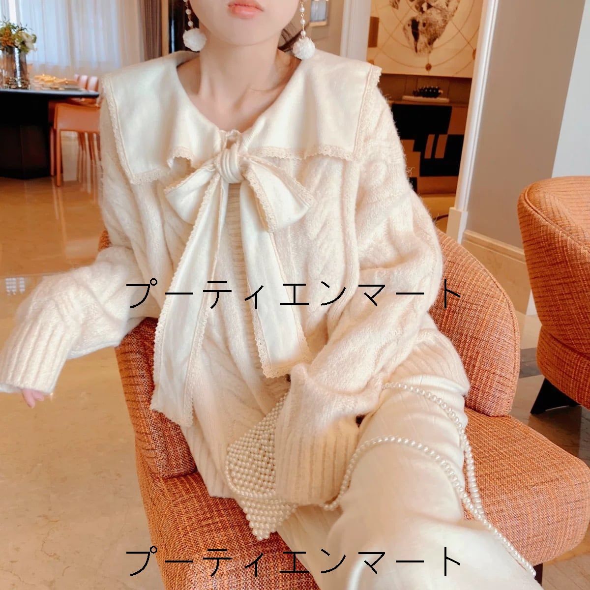 人気商品 ガーリー セーラーカラープリーツワンピースセットアップ 秋冬 春 レディース ワンピース ニットカーディガン セットアップ ボウタイリボン 可愛い カジュアル レトロ可愛い セーラー襟 カレッジスタイル