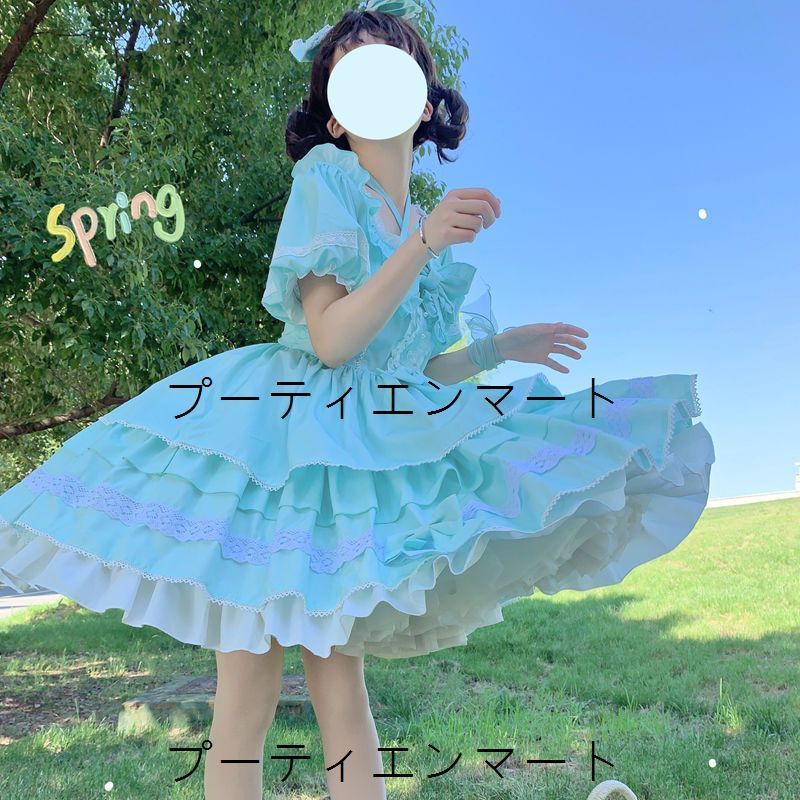 人気商品 薄荷の夏デザイン ロリータ短袖ワンピース 夏の森系風 レース装飾 可愛い 清涼感たっぷり 姫系ドレス レディース 高品質 韓国スタイル ガーリー 日常使い デートに最適 おしゃれ 人気商品 薄荷の夏デザイン ロリータ短袖ワンピース 夏の森系風 レース装飾 可愛い 清涼感たっぷり 姫系ドレス レディース 高品質 韓国スタイル ガーリー 日常使い デートに最適 おしゃれ
