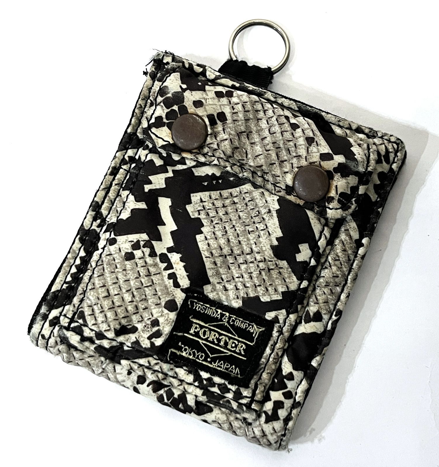 HEAD PORTER｜ヘッドポーター パイソン柄 二つ折りウォレット 財布
