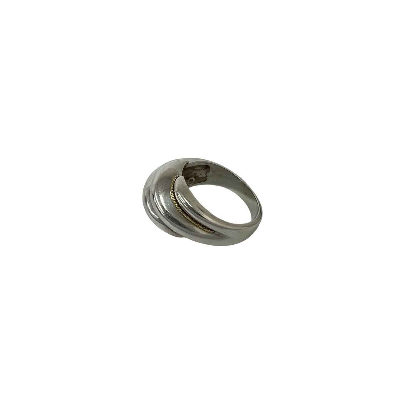 極 美品 TIFFANY&Co. ティファニー ツイスト リング シルバー925 K18