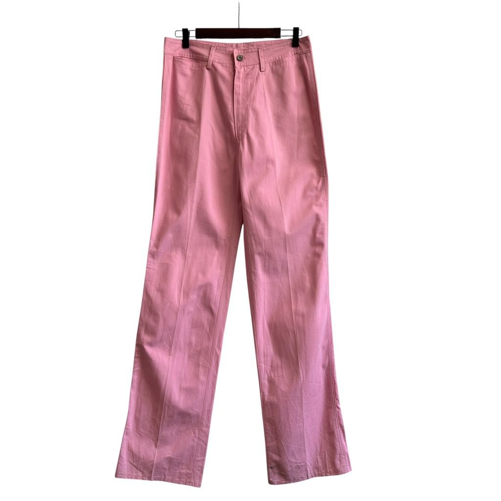 GRINGOS 13スターボタン フレアデニム ブーツカット コットンパンツ ピンク SIZE 44 NO.T582