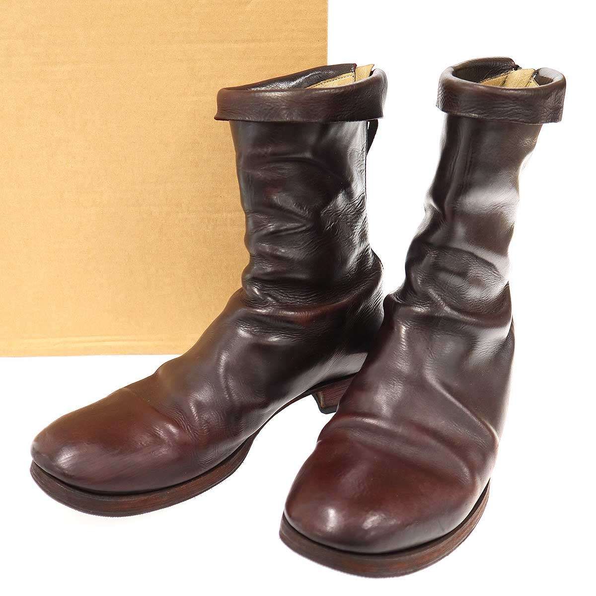 m.a＋ エムエークロス Back Zip Boot バックジップ ホースレザーブーツ S1N31Z バーガンディ 43
