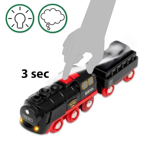 BRIO (ブリオ) 水蒸気がでる！電動きかんしゃ 「バッテリーパワースチームトレイン」 33884 対象年齢 3歳~ 【おもちゃ 玩具 木製おもちゃ 機関車 電動車両 プレゼント（誕生日/クリスマス）】ma 7b0ba4bd