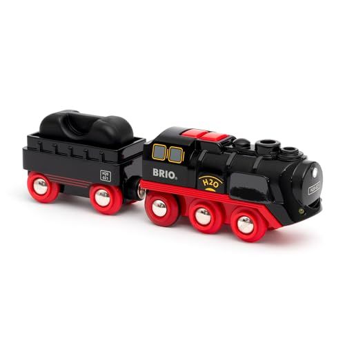 BRIO (ブリオ) 水蒸気がでる！電動きかんしゃ 「バッテリーパワースチームトレイン」 33884 対象年齢 3歳~ 【おもちゃ 玩具 木製おもちゃ 機関車 電動車両 プレゼント（誕生日/クリスマス）】ma 7b0ba4bd
