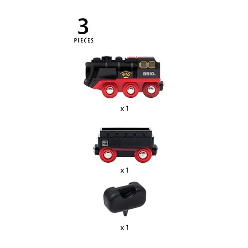 BRIO (ブリオ) 水蒸気がでる！電動きかんしゃ 「バッテリーパワースチームトレイン」 33884 対象年齢 3歳~ 【おもちゃ 玩具 木製おもちゃ 機関車 電動車両 プレゼント（誕生日/クリスマス）】ma 7b0ba4bd