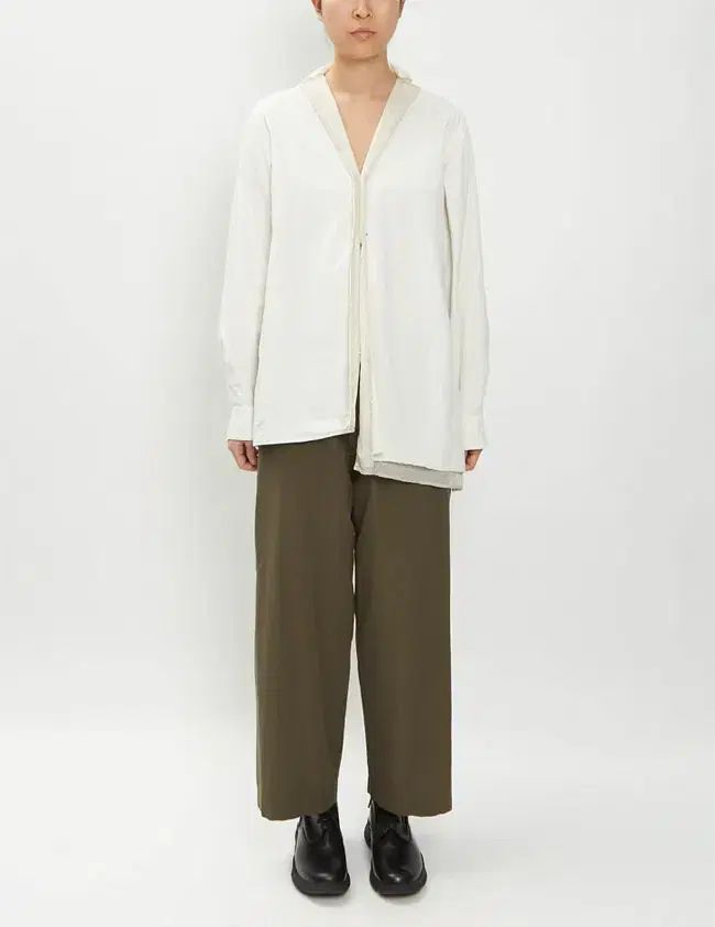 YOHJI YAMAMOTO ヨウジヤマモト 23S/S ノッチ カウラ アシメントリー レイヤード シャツジャケット