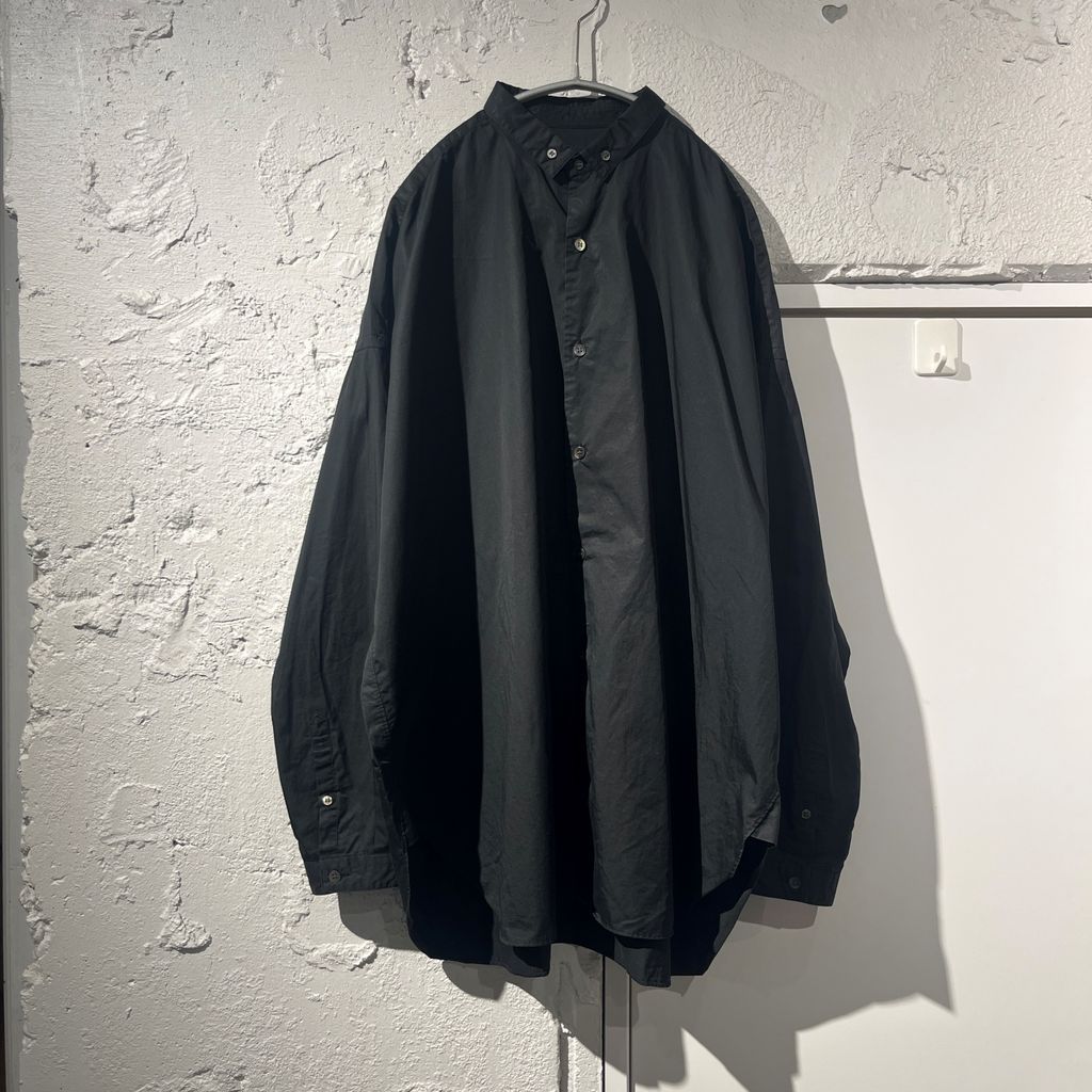 ALMOSTBLACK オールモストブラック Cotton Long Shirt ロングシャツ 18SS-B003 ブラック size.1【表参道B05】