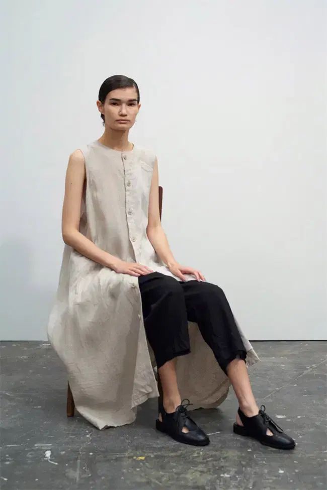 YOHJI YAMAMOTO ヨウジヤマモト 23SS リネン レイヤード ONE PIECE