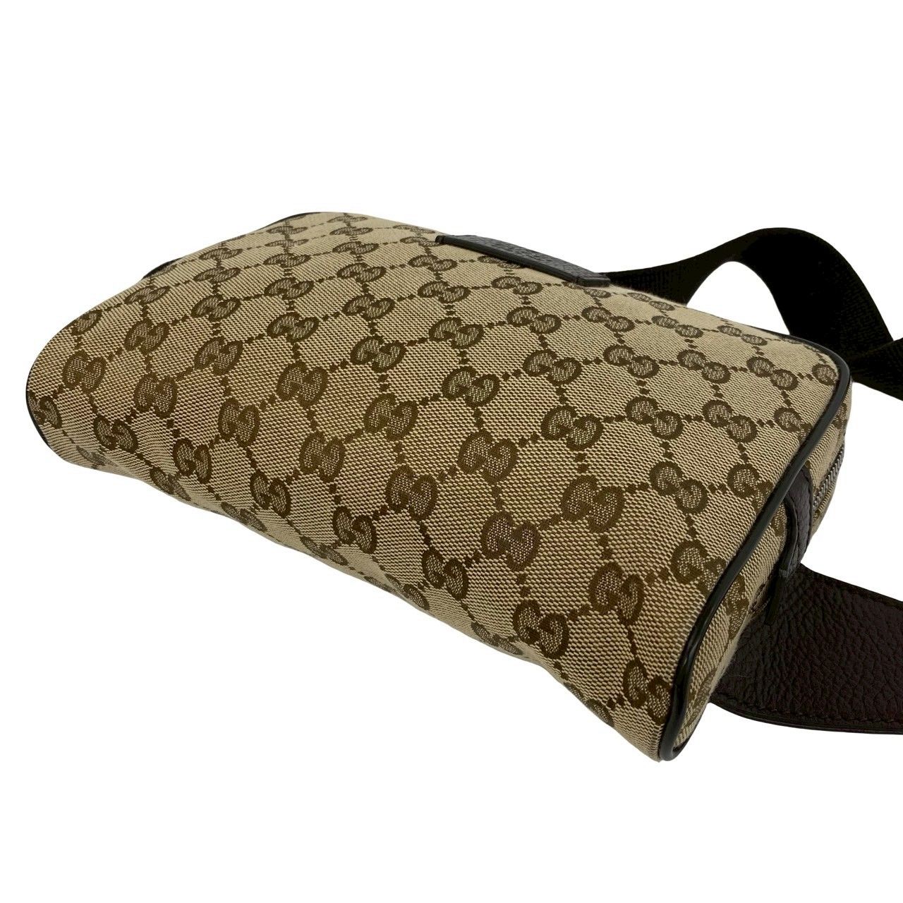 ほぼ未使用 保存袋付き GUCCI グッチ GG ロゴ 柄 キャンバス レザー 本