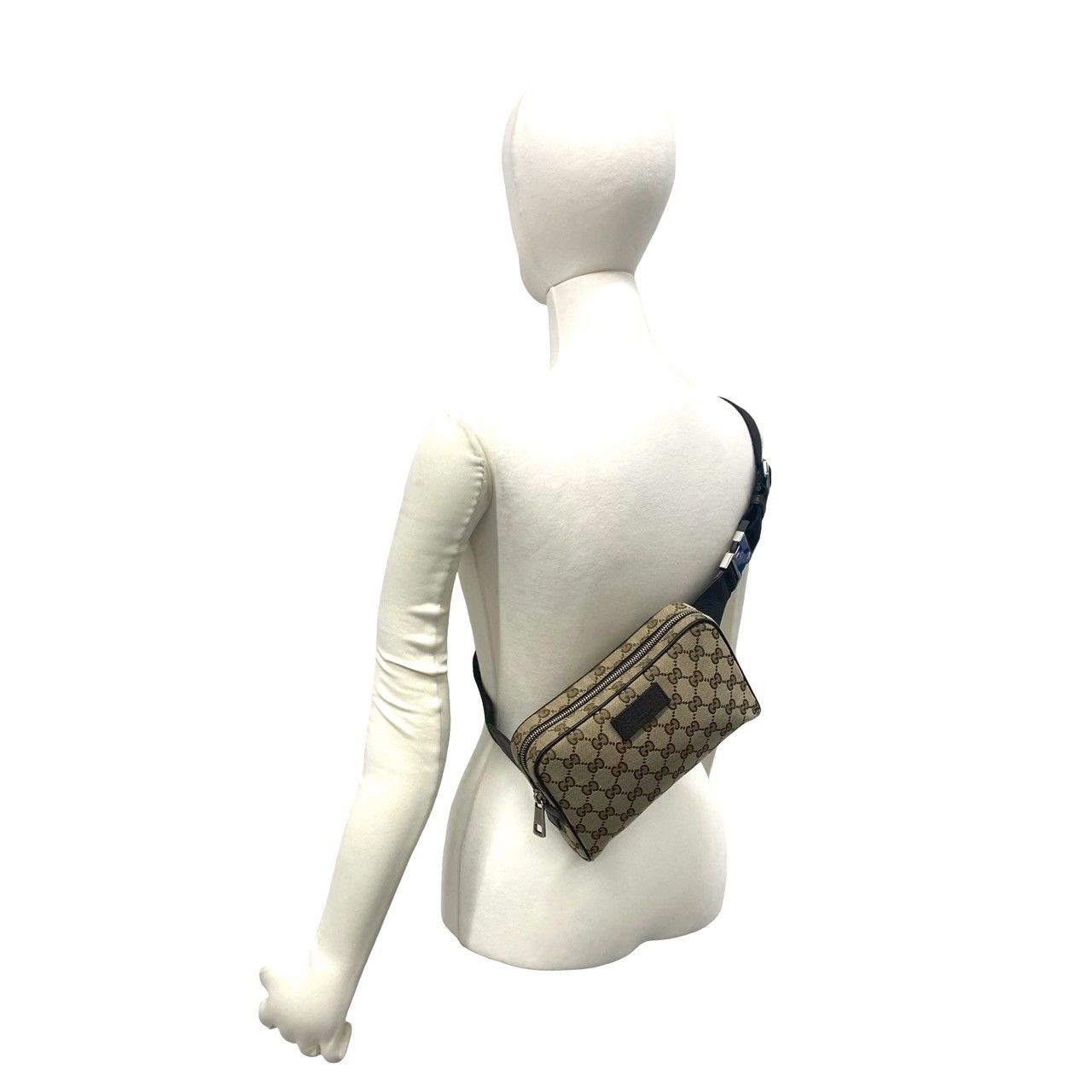 ほぼ未使用 保存袋付き GUCCI グッチ GG ロゴ 柄 キャンバス レザー 本