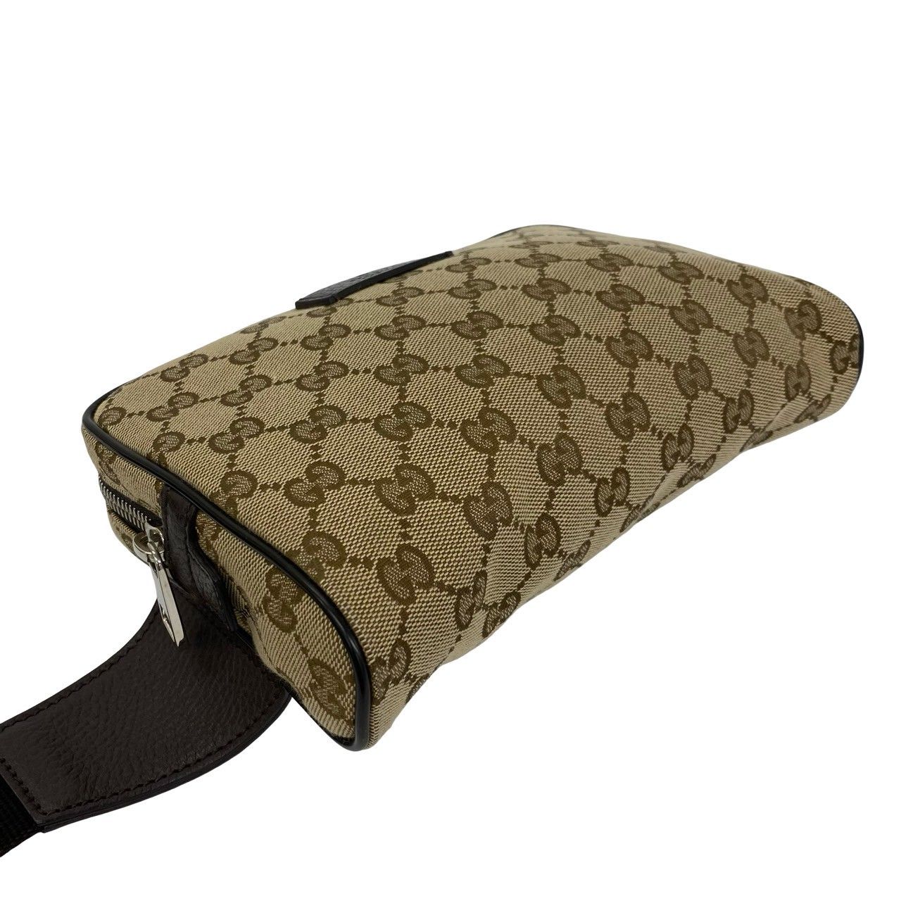ほぼ未使用 保存袋付き GUCCI グッチ GG ロゴ 柄 キャンバス レザー 本