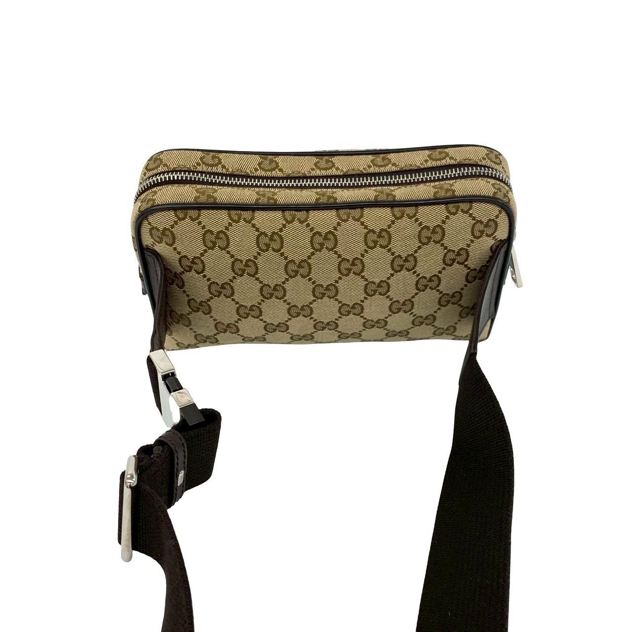 ほぼ未使用 保存袋付き GUCCI グッチ GG ロゴ 柄 キャンバス レザー 本