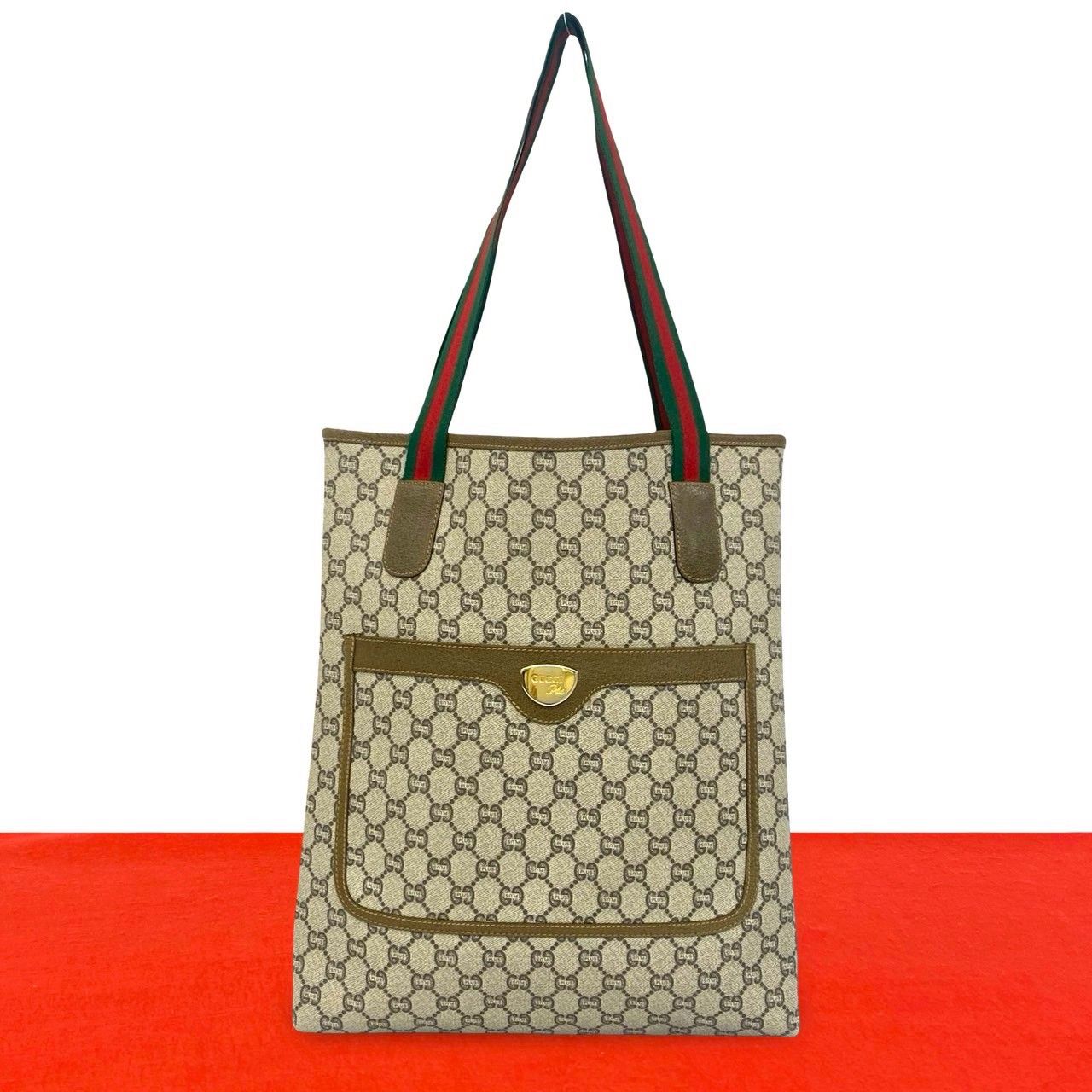 極 美品 GUCCI グッチ オールドグッチ シェリーライン グッチプラス