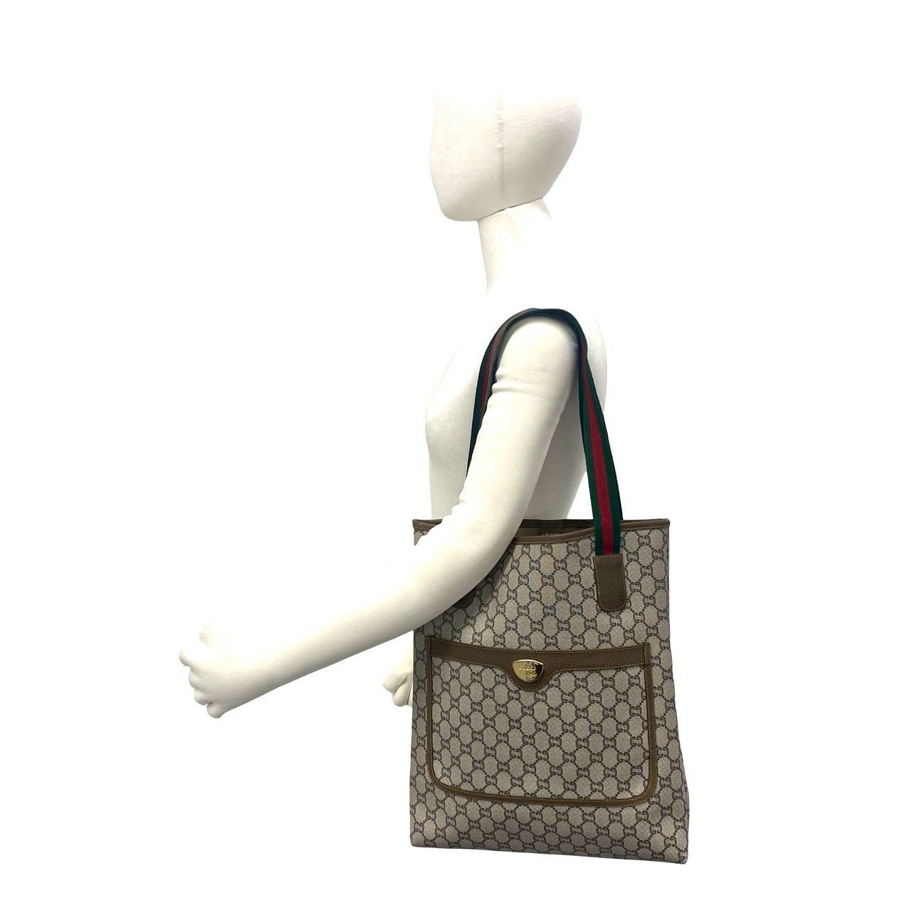 極 美品 GUCCI グッチ オールドグッチ シェリーライン グッチプラス 