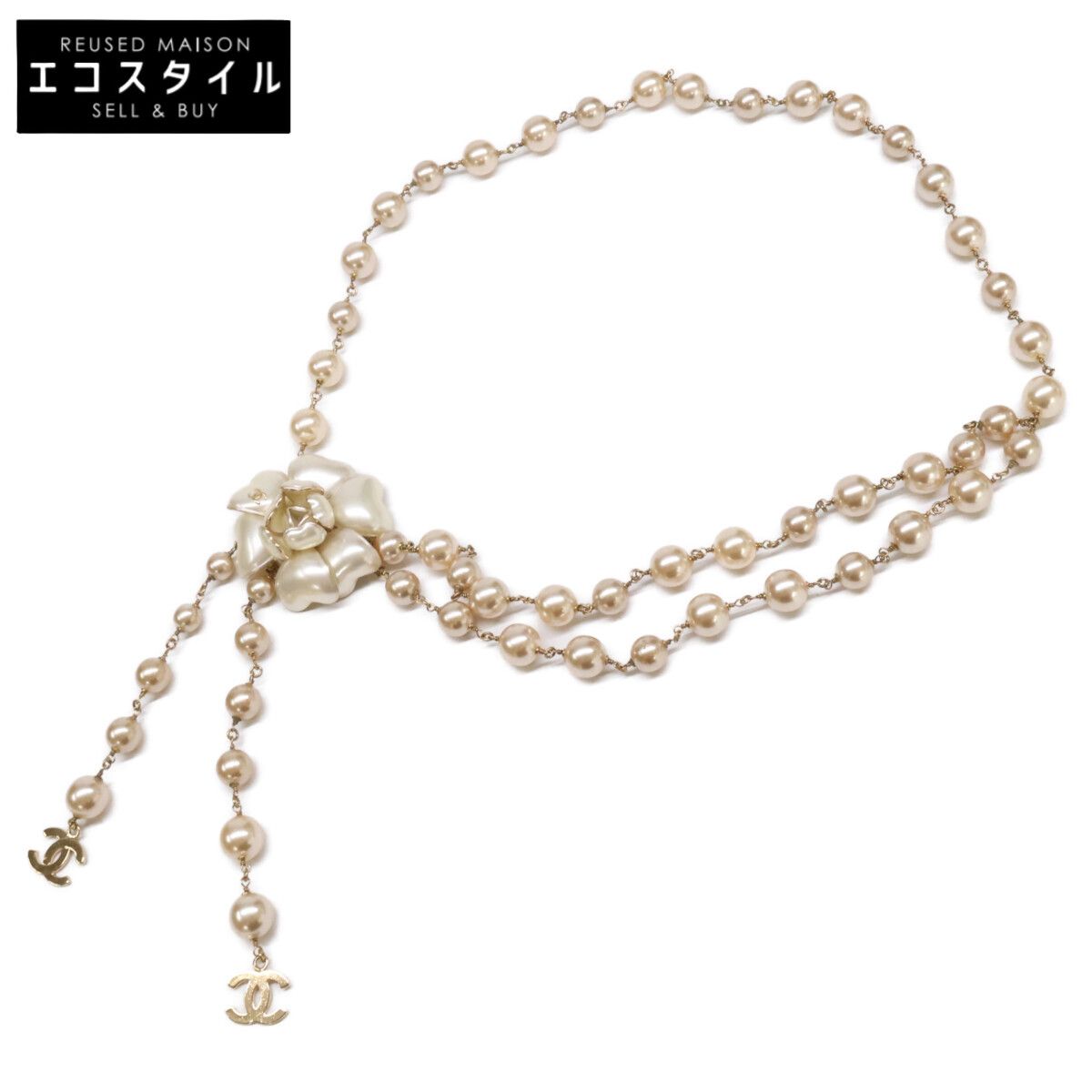 CHANEL　シャネル　03P ココマーク カメリア イミテーションパール