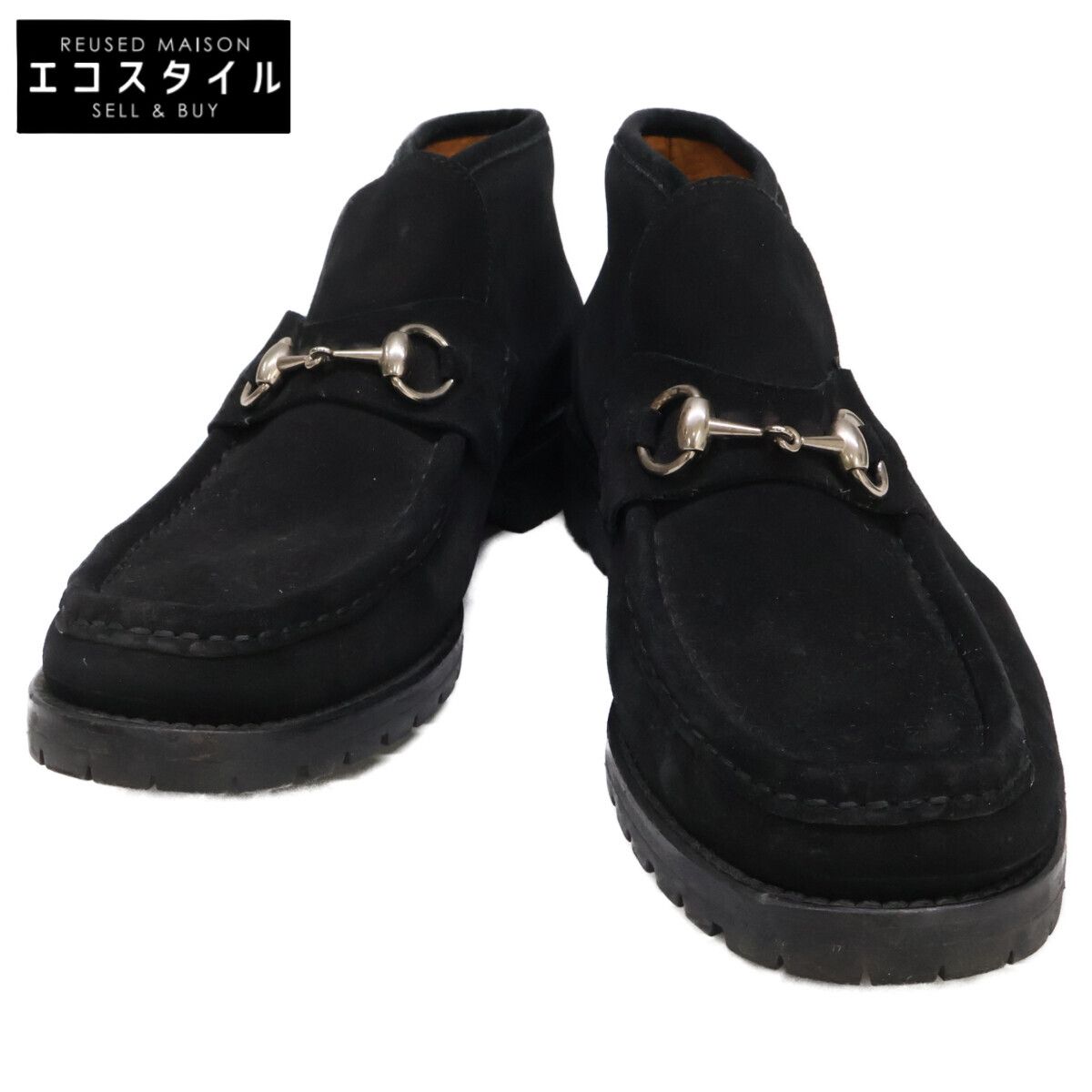 GUCCI　グッチ　114 0067/4 ホースビット スエード チャッカブーツ　42 E