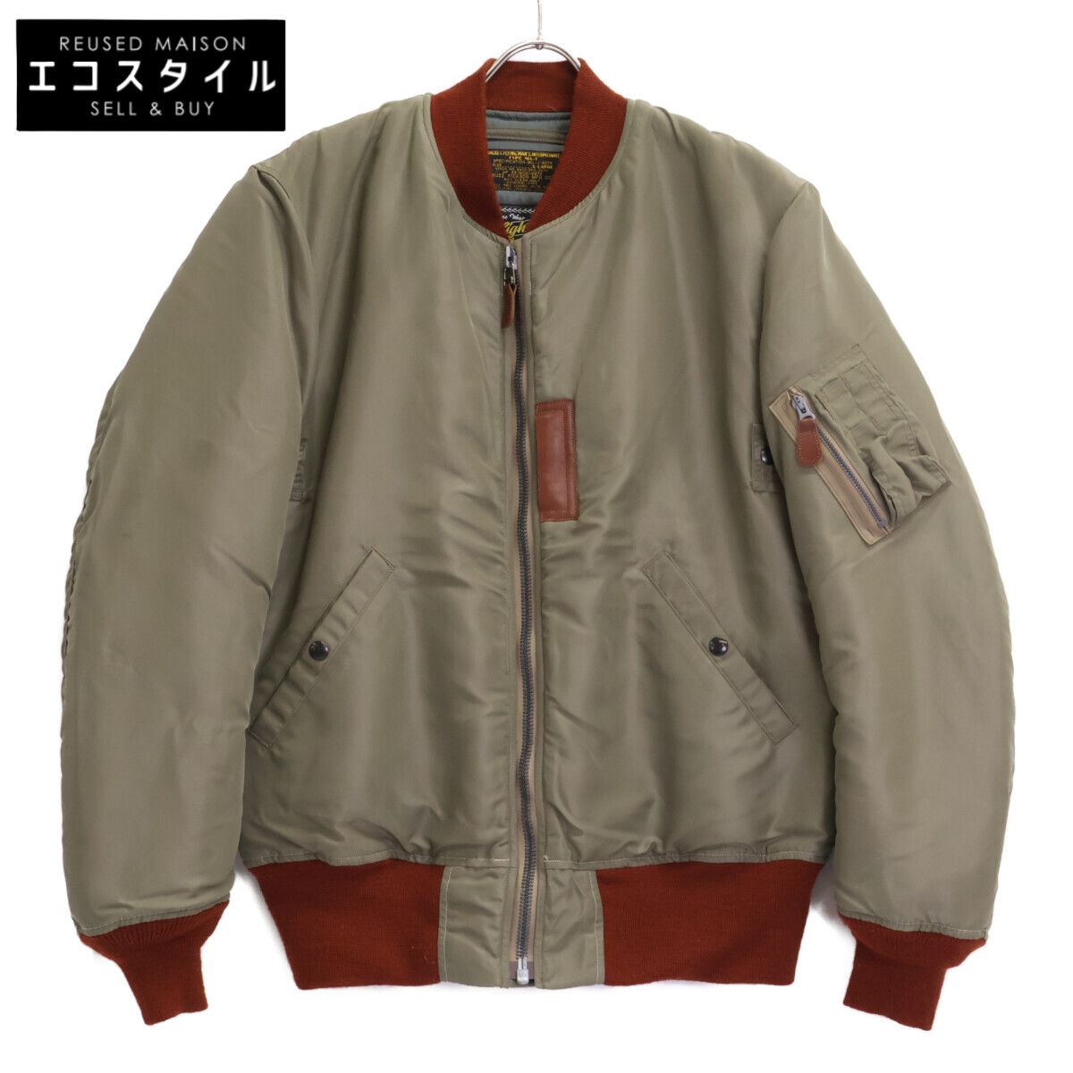 EIGHT-G　エイトジー　BUZZ RICKSON'S別注 BR15280 TYPE MA-1 MOD. SLENDER LONG MA-1モディファイド・シビリアンモデル フライトジャケット　XL