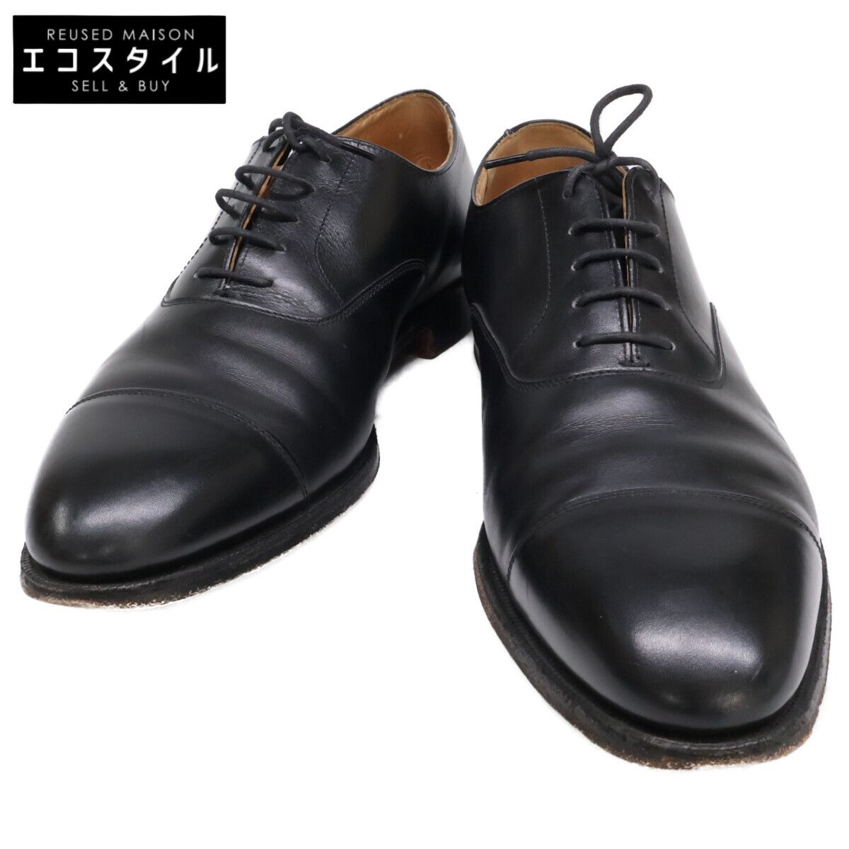 Crockett&Jones　クロケット＆ジョーンズ　CONNAUGHT コノート 内羽根 ストレートチップ シューズ　9 1/2