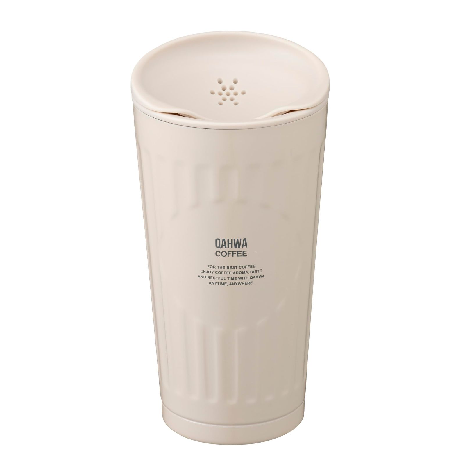 QAHWA(カフア) コーヒー専用 タンブラー 320ml アロマホール付き [color/アイボリー] テフロン加工 真空断熱2層構造 ステンレス 保温 保冷 カフアコーヒータンブラー シービージャパンt 24f03eed