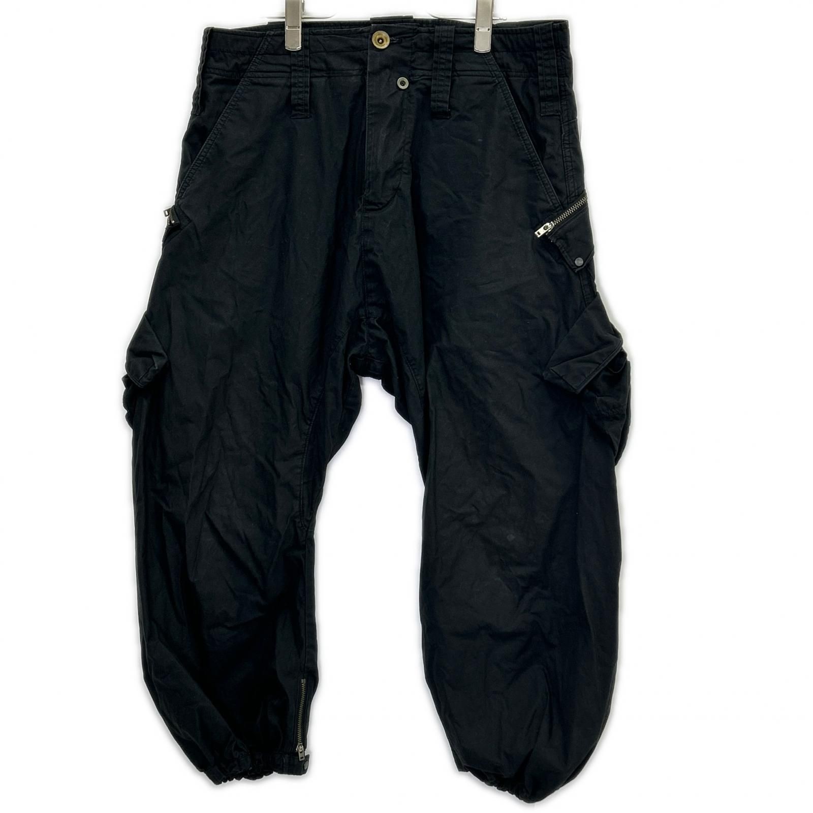 新品 LGBルグランブルー ベロアサルエルパンツ ♀2 L.G.B. ルグランブルー SARROUEL CAGO サルエル ブラック パンツ 30