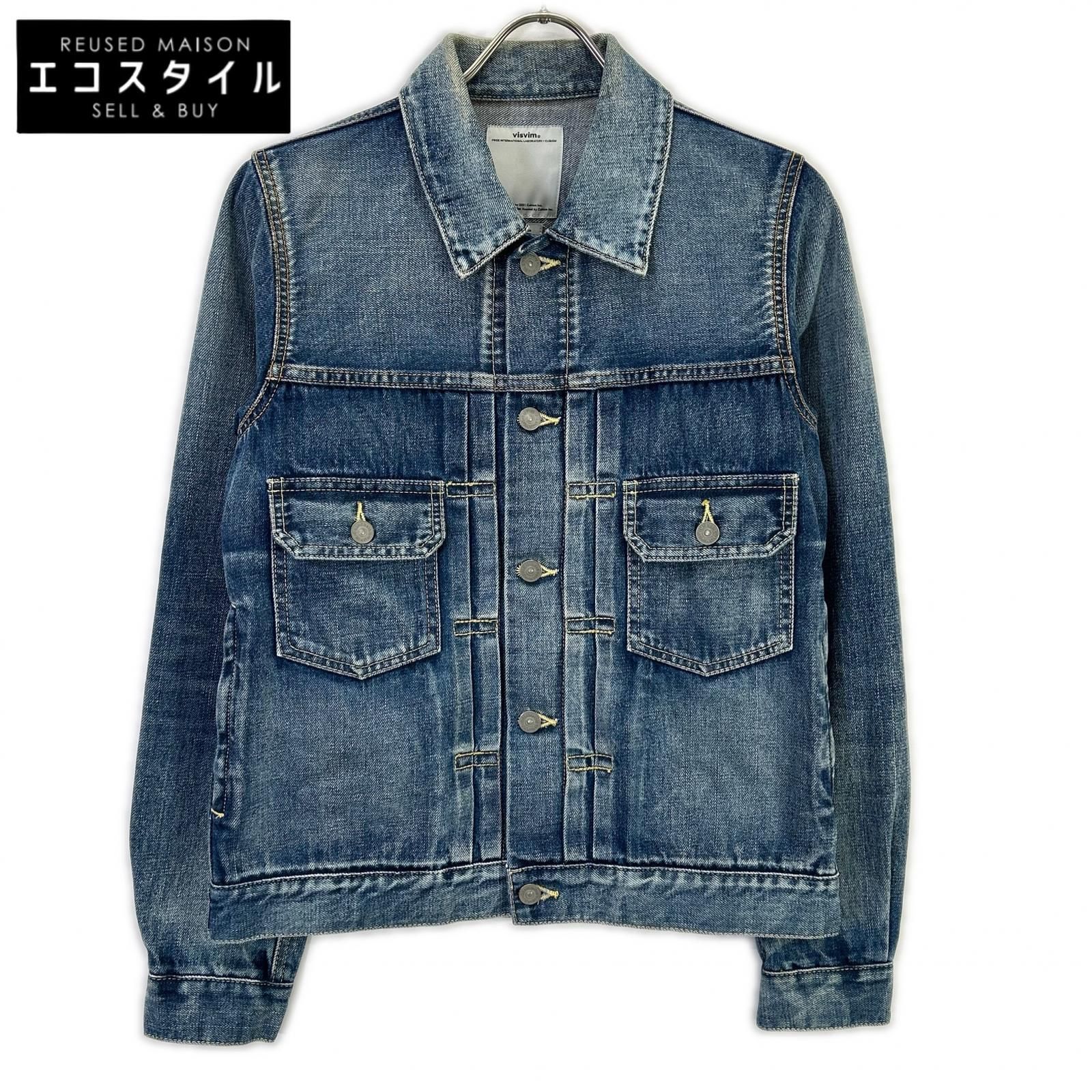 VISVIM ビズビム 16AW 0116205006001 インディゴ ブルーセルビッチ SS 101 JKT DAMAGED デニムジャケット 1
