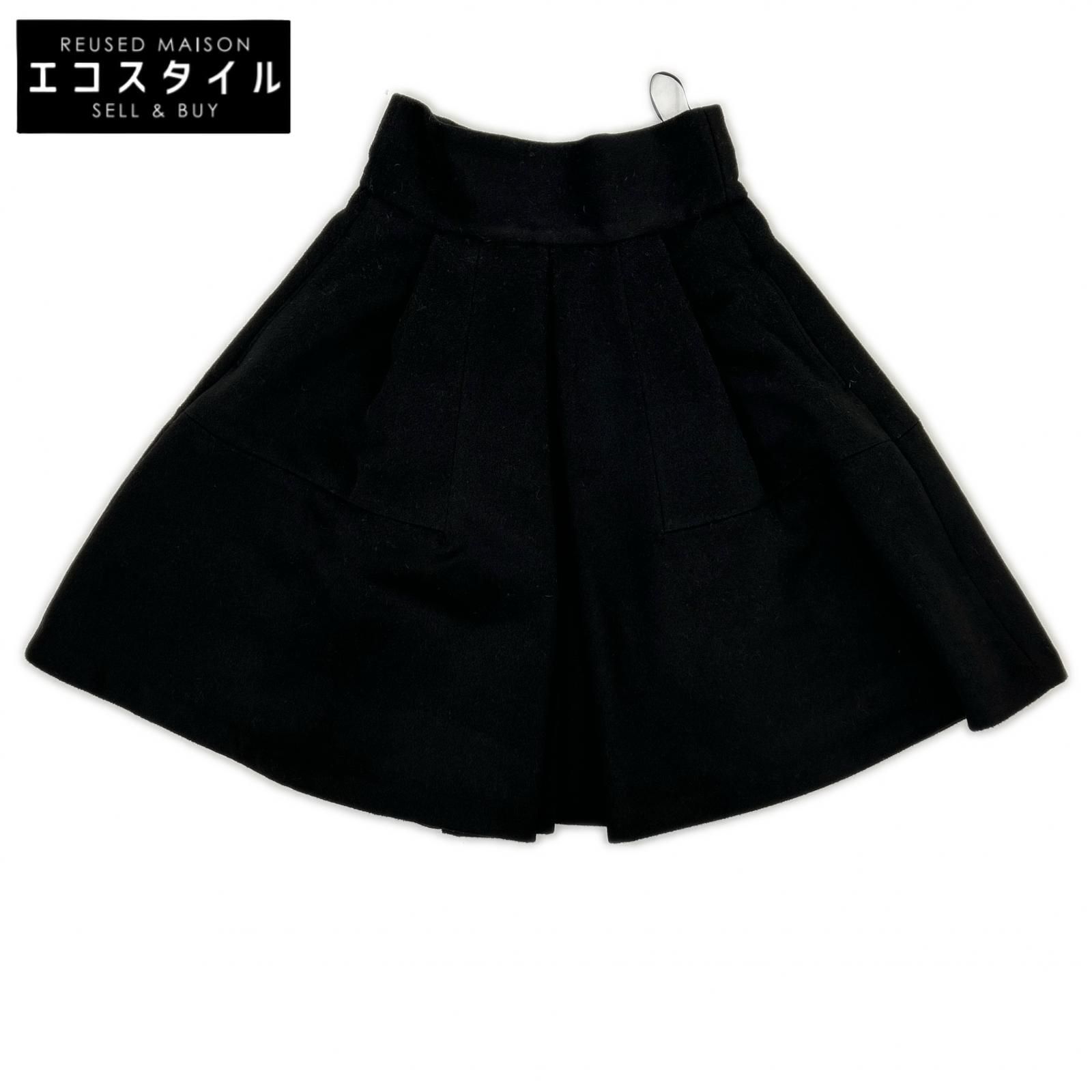 SEVEN TEN by MIHO KAWAHITO　セブンテン バイミホカワヒト　23AW 7A403 ブラック レーヨン混 ハイウエストフレアキュロット　M