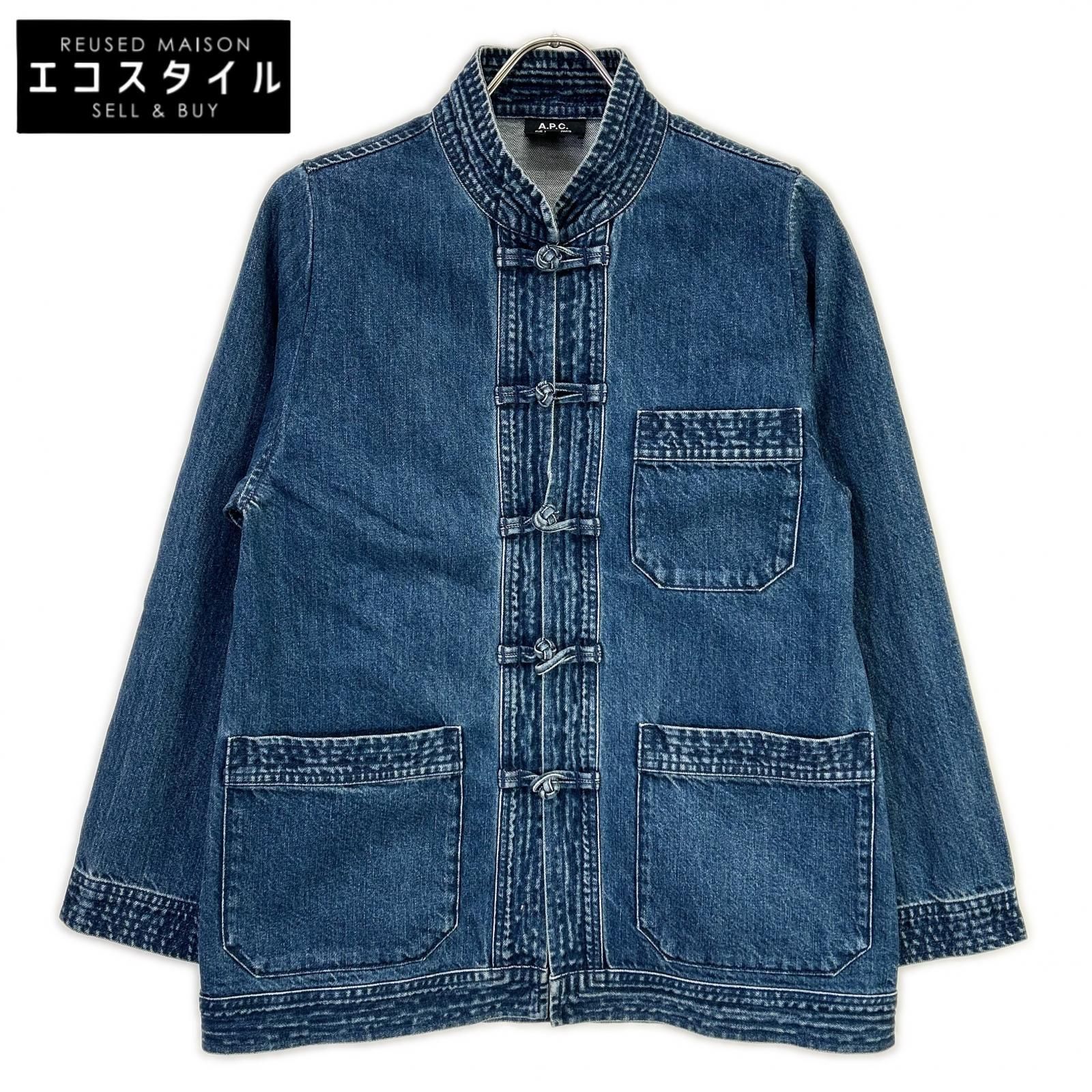 A.P.C. アーペーセー 25802-1-37191 ブルー デニム生地 チャイナジャケット XS
