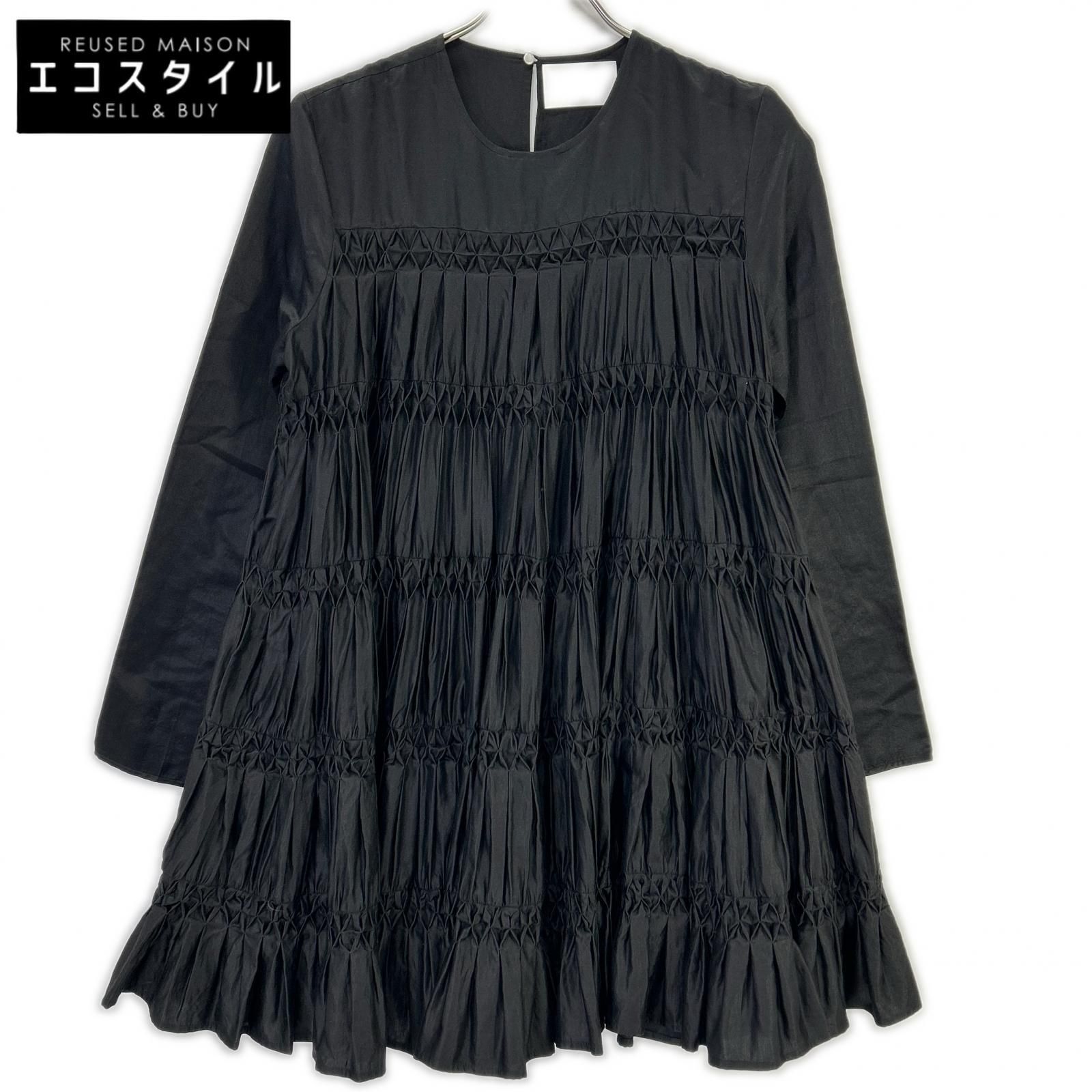 MERLETTE マーレット ブラック BODEN ティアードギャザーワンピース XS