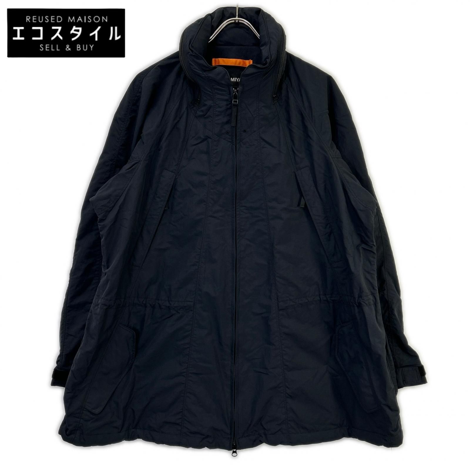 ISSEY MIYAKE イッセイミヤケ 04年 ME41FA184 ダークネイビー ナイロン ジップアップコート パラシュートジャケット 2