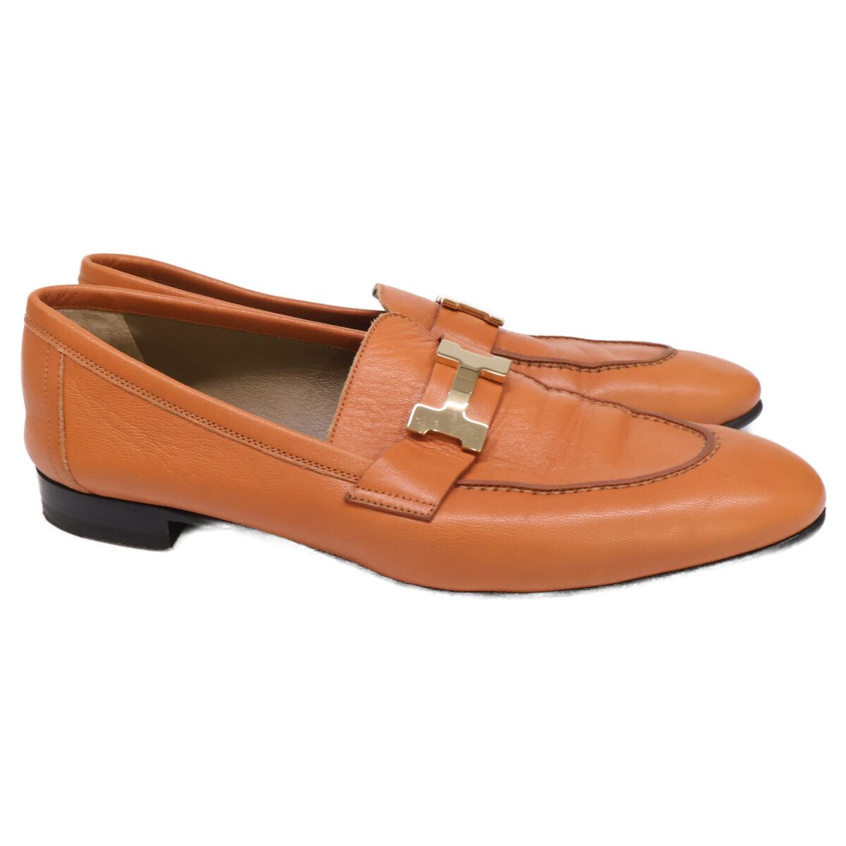 HERMES エルメス Hバックル ローファー 38.5 - メルカリ