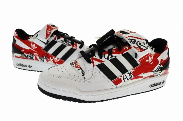 アディダス adidas ×atmos アトモス Forum Low Graffiti フォーラム ロー グラフィティ GW3487 26.5 赤 レッド ブランド古着ベクトル 中古 ▲■260530