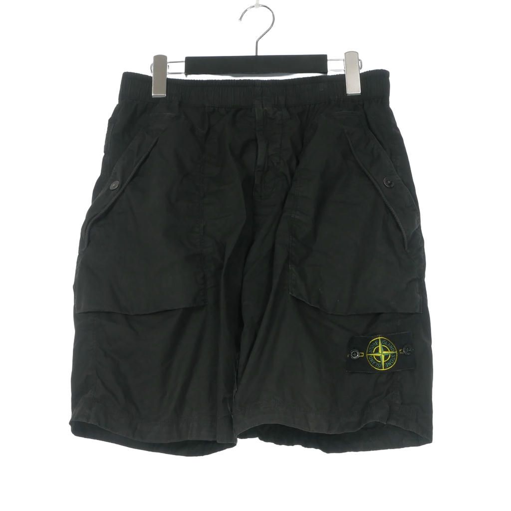 ストーンアイランド STONE ISLAND BERMUDA COMFORT SHORTS ガーメントダイ バミューダショートパンツ ショーツ 30 ブラック 黒 K1S15L100009 国内正規