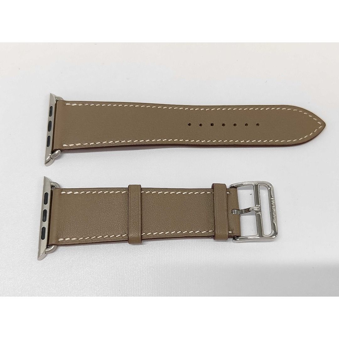 ほぼ未使用 エルメス アップルウォッチベルト エトゥープ レザー 42mm