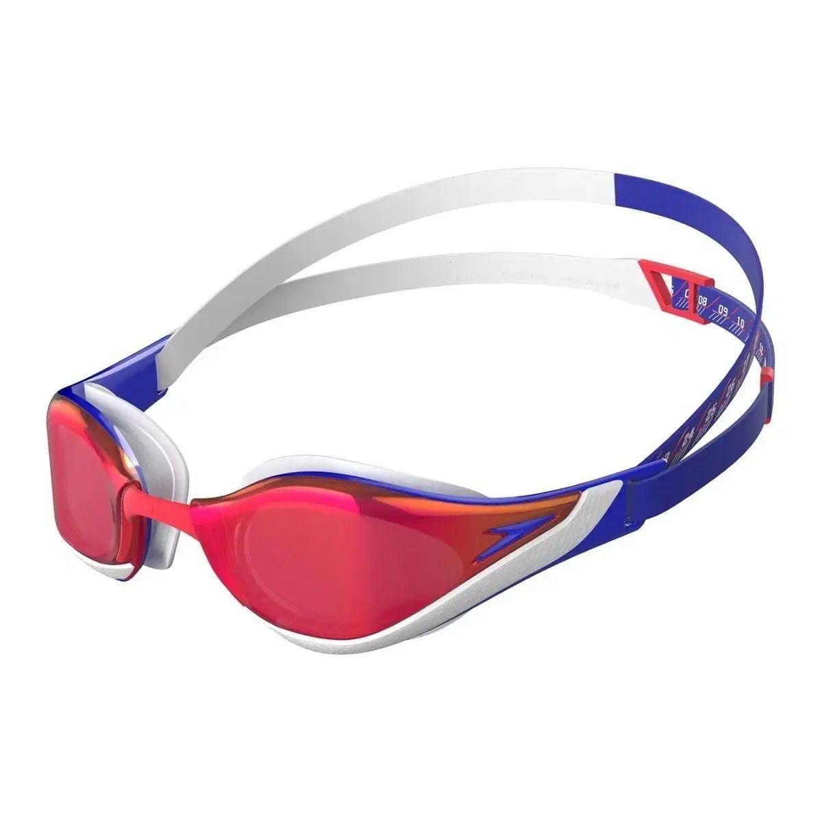 SPEEDO（スピード） ピュアフォーカス レッドブルー アジアンフィット ゴーグル スイムゴーグル